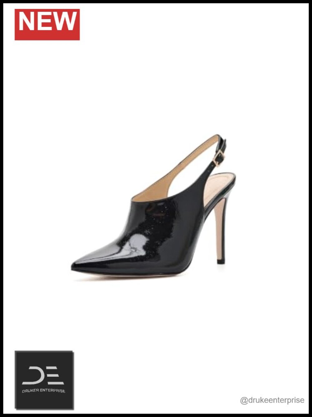 Faux Leather Pointed Toe Stiletto Heels Pumps Mules Slip-On Women's Party Shoes